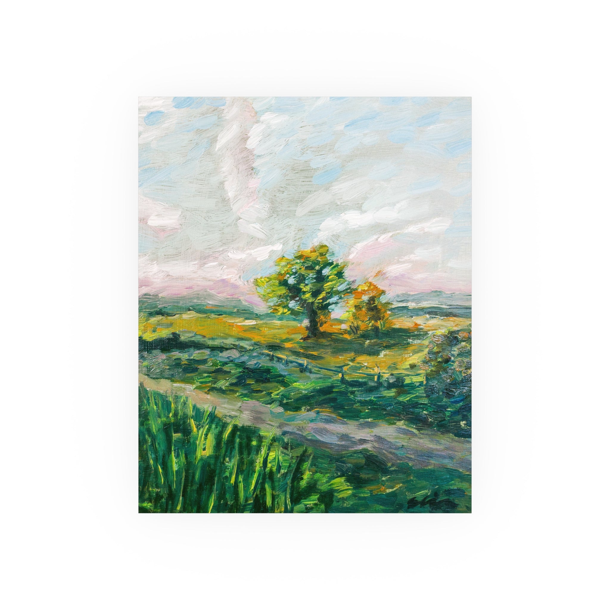 Oil Paint Golden Field – Landscape Fine Art Print