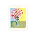 Oil Pastel Tulips in a Glass Vase – Floral Still Life Art Print
