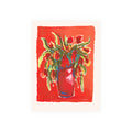 Oil Pastel Droopy Tulips - Floral Still Life Art Print