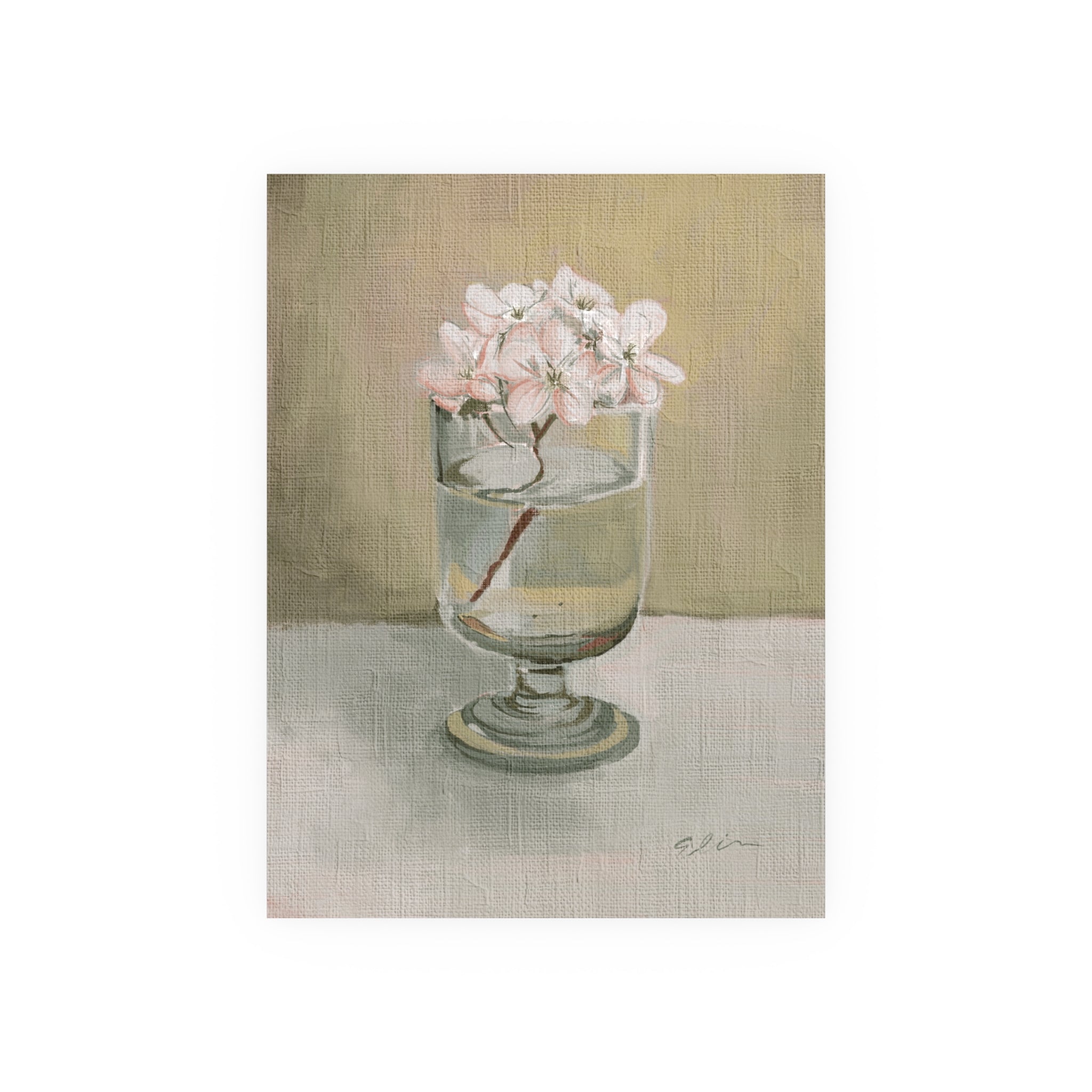 Digital Oil Painting Cherry Blossoms - Still Life Art Print