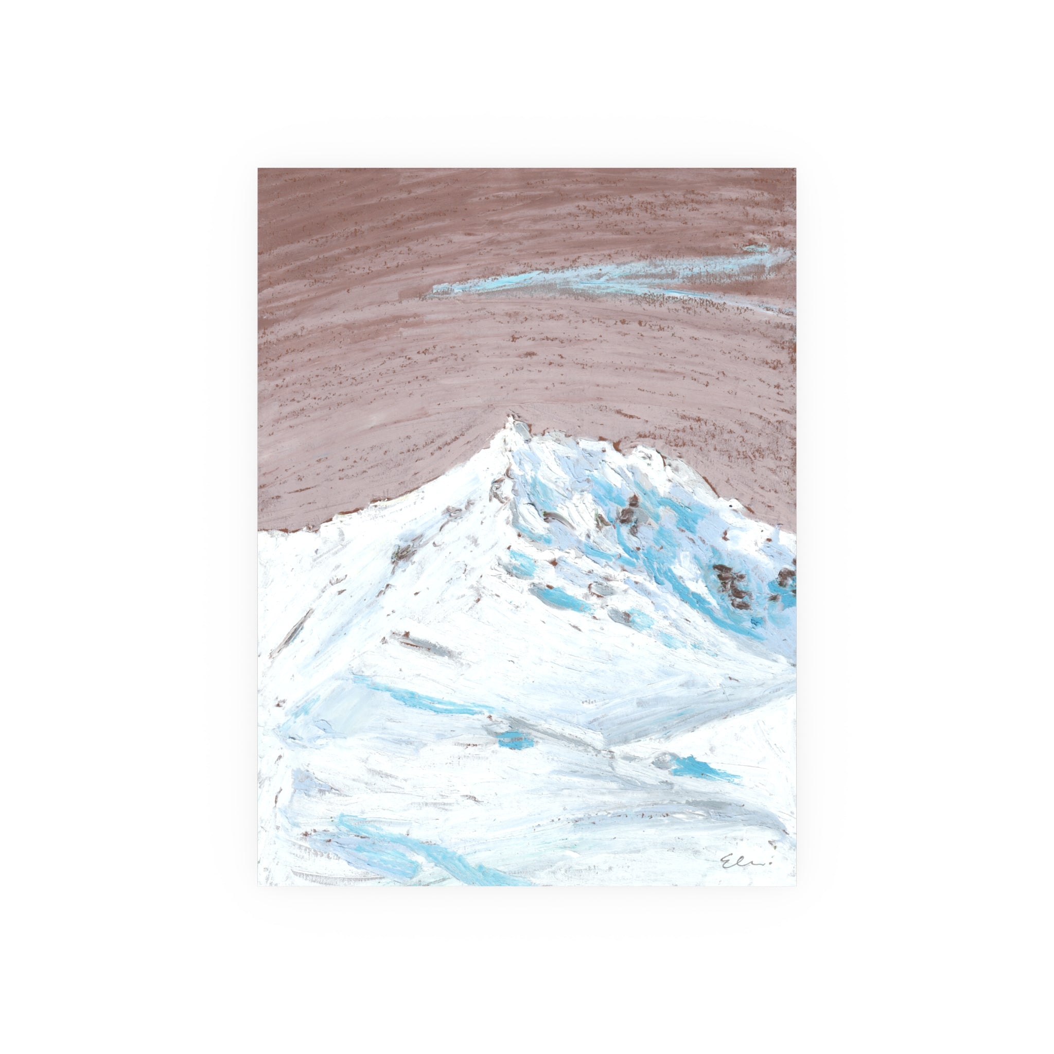 Oil Pastel Peaks – Landscape Fine Art Print