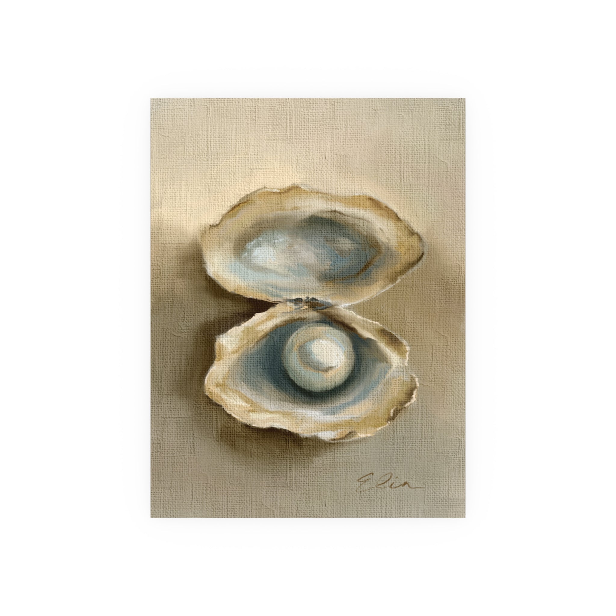 Digital Oil Painting Oyster #3 - Still Life Art Print