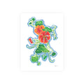 Oil Pastel Nasturtium Study – Botanical Art Print
