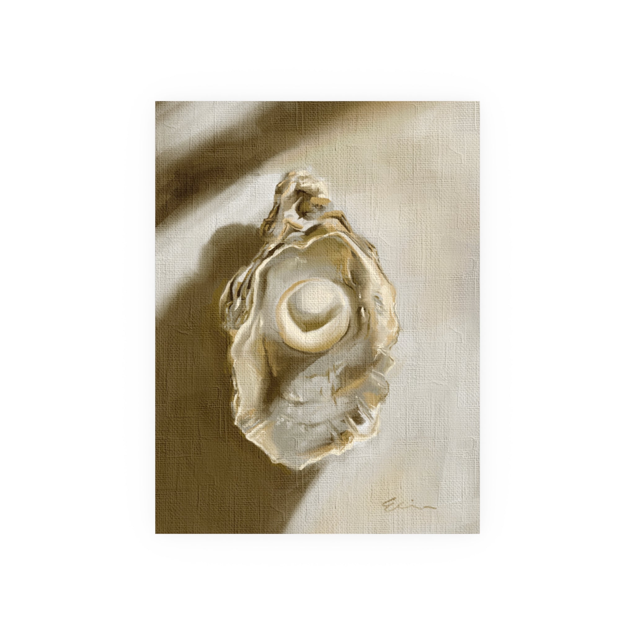Digital Oil Painting Oyster #1 – Still Life Art Print