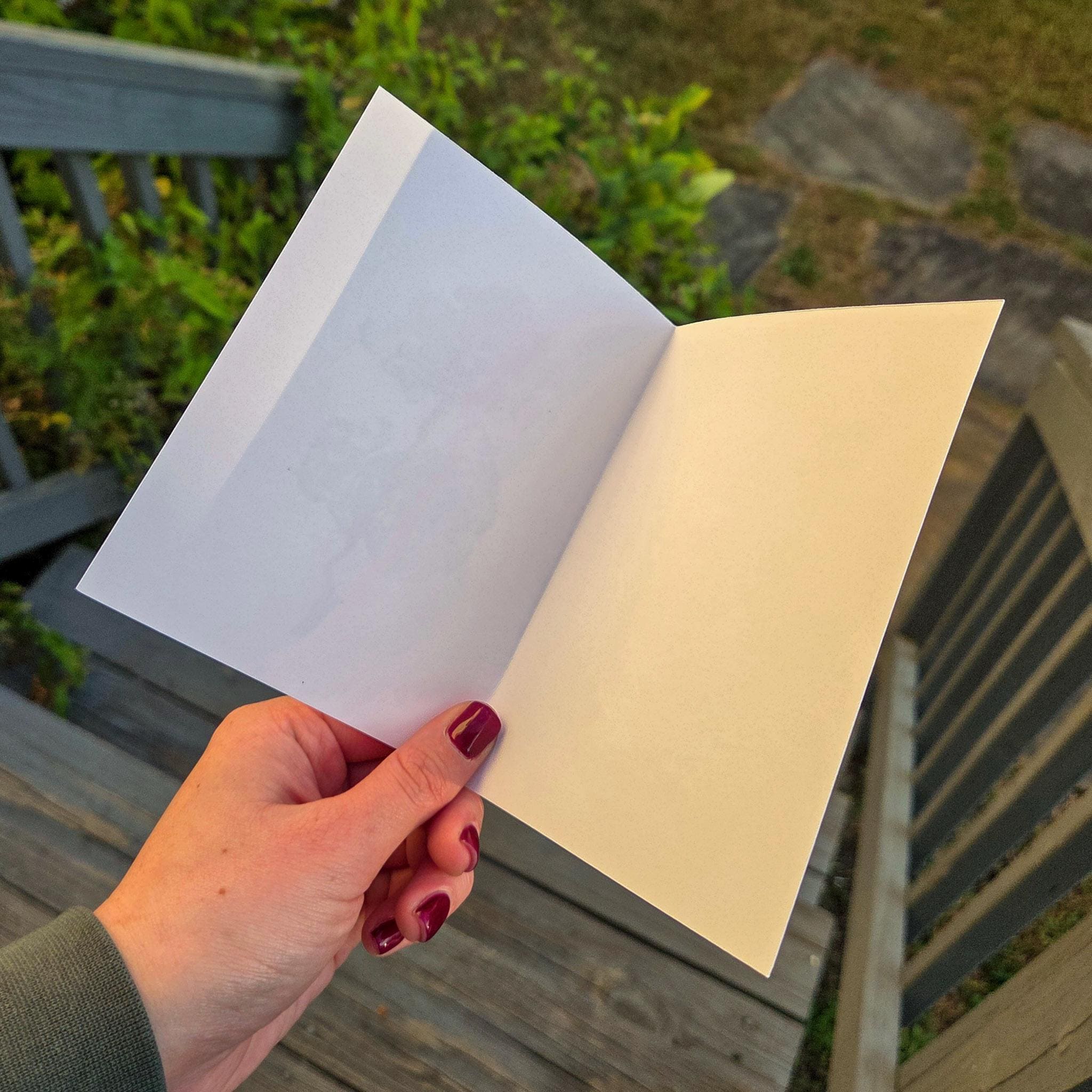 Greeting Card - Poppy - Oil Pastel Art Print - Blank Inside (A2)