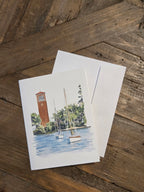 Greeting Card - Chautauqua #3 - Digital Watercolor Art Print - Blank Inside (A2)
