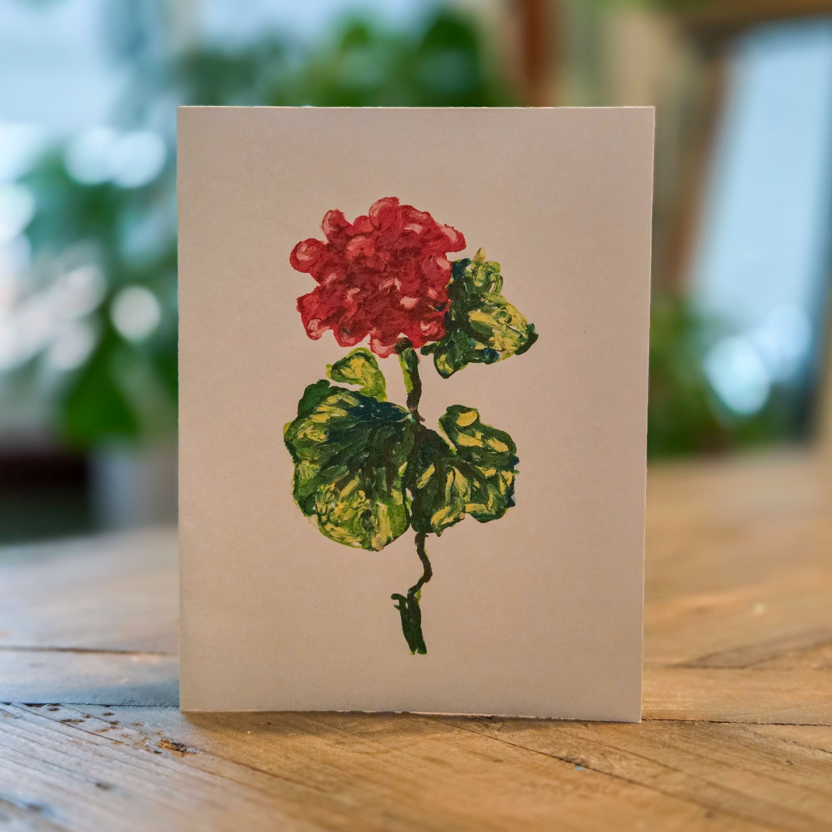 Greeting Card - Poppy - Oil Pastel Art Print - Blank Inside (A2)