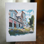 Greeting Card - Chautauqua #3 - Digital Watercolor Art Print - Blank Inside (A2)