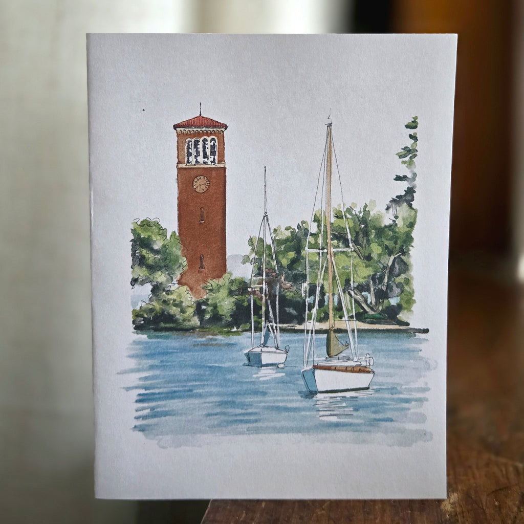 Greeting Card - Chautauqua #3 - Digital Watercolor Art Print - Blank Inside (A2)