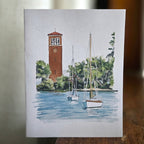 Greeting Card - Chautauqua #3 - Digital Watercolor Art Print - Blank Inside (A2)